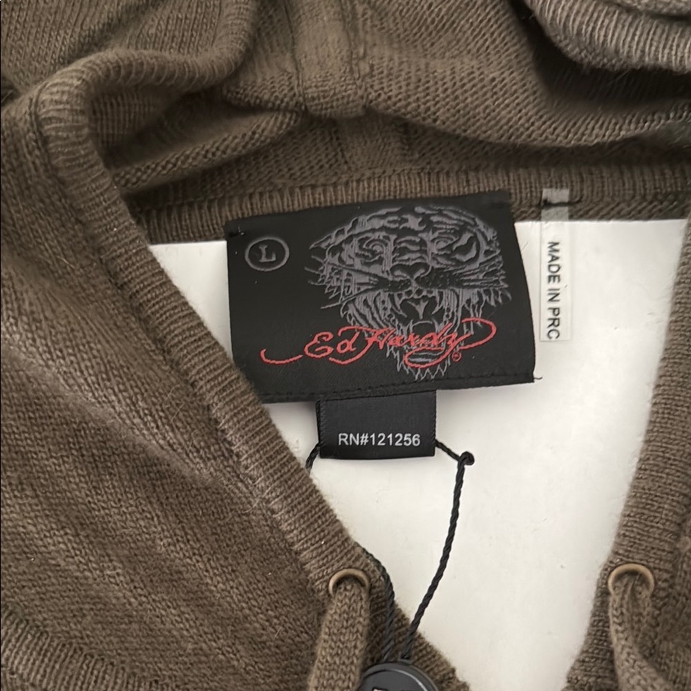 Ed Hardy by Christian Audigier Wool Zip-Up Hoodie – Large - Picture 3 of 6